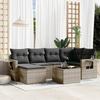 VidaXL Garden Lounge Set with Cushions 7 Pcs, Patio Sofas, Patio Furniture Set, Outdoor Furniture, Grey 3252807