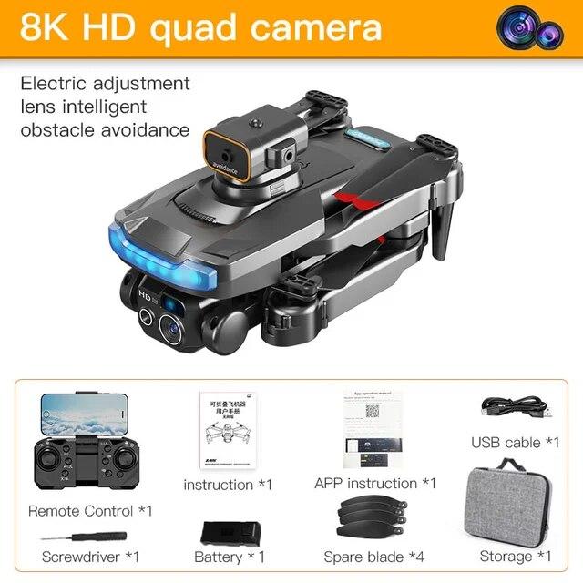 2024 Новый Дрон P15 GPS 4K Аэрофотосъемка Самолет HD Двойная Камера Предотвращение Препятствий Позиционирование Предотвращение Столкновений Квадрокоптер Детская Игрушка Подарок