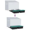 Chicken Nest Box 2 Compartments Wall Mounted Galvanized Steel