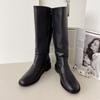Honey J Women Kiolin Calf Cover Zip Wide Long Boots