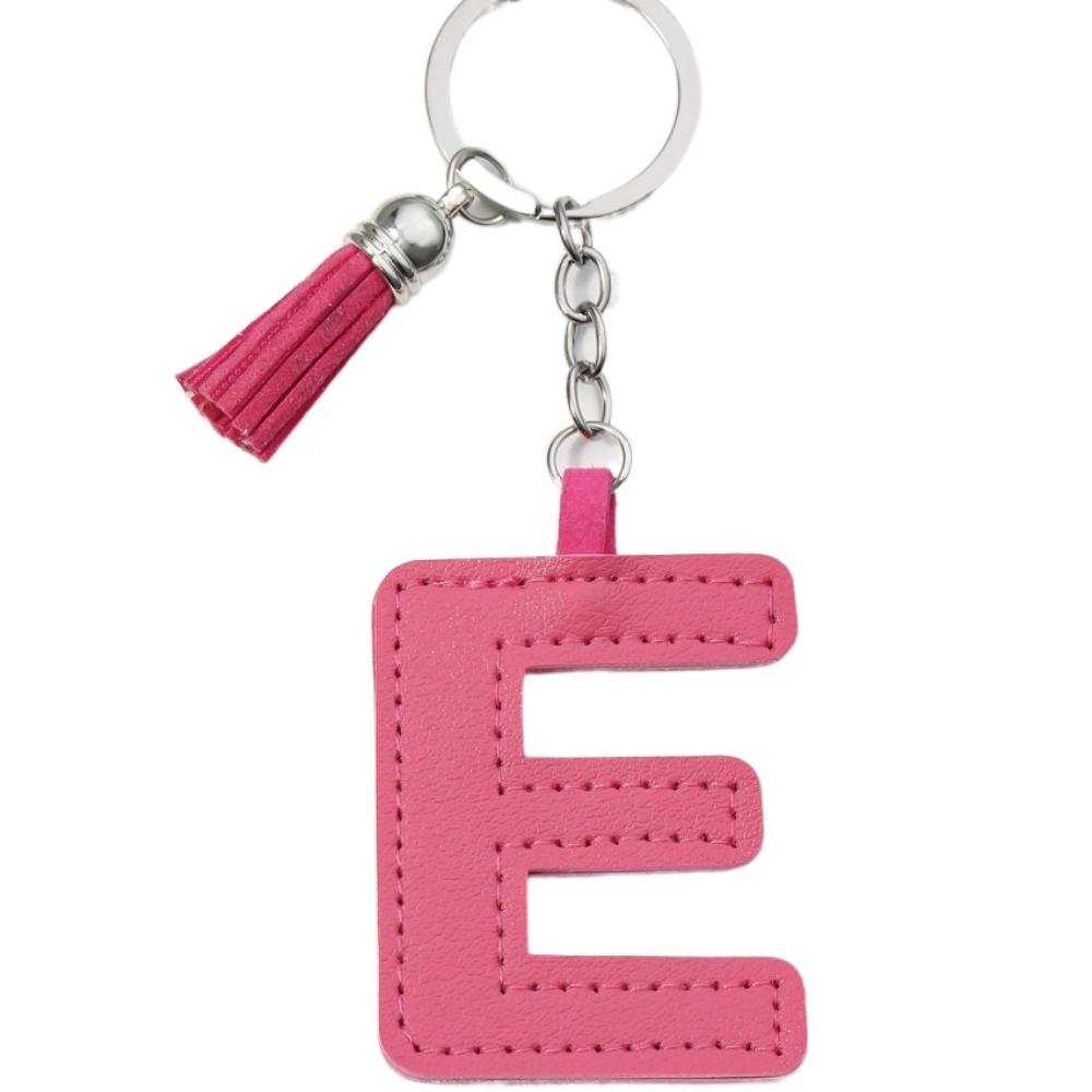 Брелок для ключей с алфавитом, пряжка для ключей от автомобиля, органайзер для ключей, деловой держатель для ключей из искусственной кожи, 26 букв, брелок в подарок