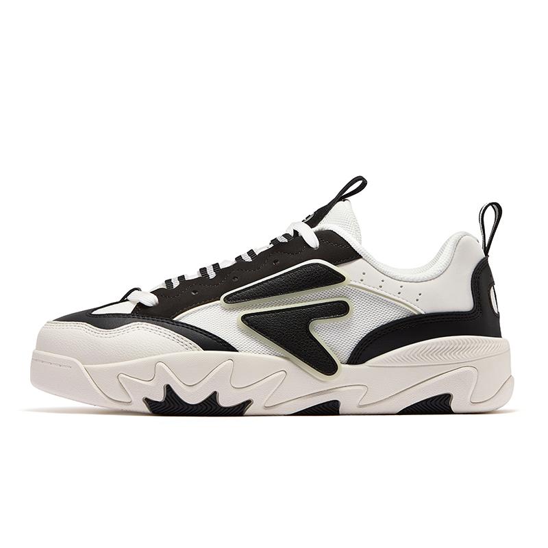 Fila Fusion Nollie II Модные Универсальные Скейт-Кеды Мужские кроссовки Кремовый Черный T12M532301FGB