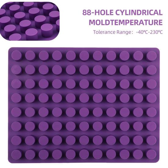 Силиконовая форма для мармеладных конфет, 88 полостей, легко моется, антипригарная форма для шоколадных трюфелей, закусок, пралине, форма для желе и карамели
