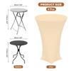 2pcs Round Cocktail Tablecloth 80x110cm Highboy Spandex Stretch Table Cover for Hotel Party Wedding Birthday Banquet Table