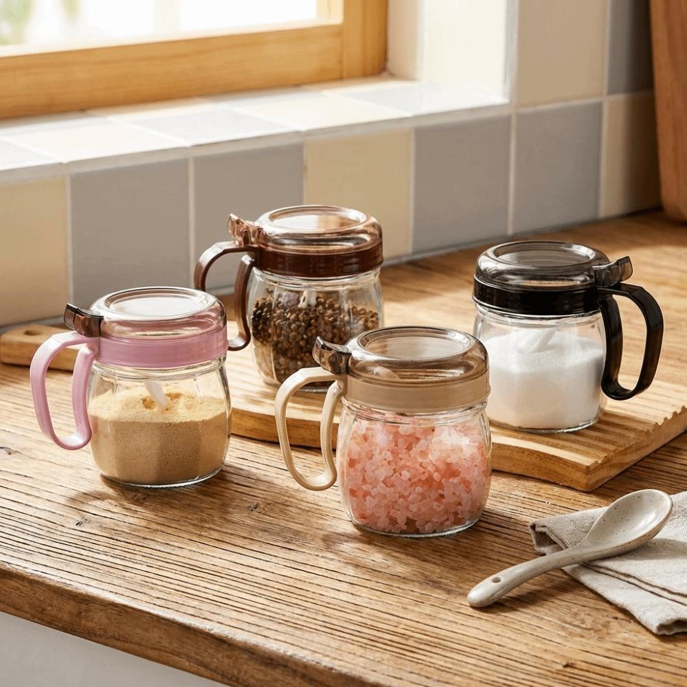 Sealing Kitchen Storage Bottle Large Capacity Condiment Jar Oil Bottle Holder Salt Pot  Home Use