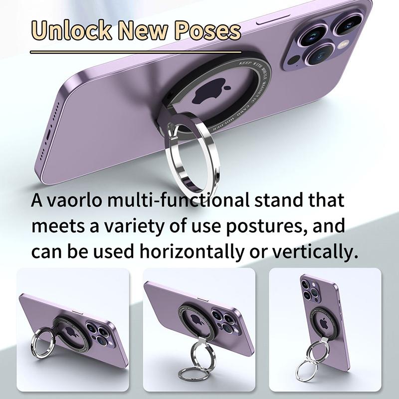 VAORLO Original For Magsafe Magnetic Stand Mini Alloy Portable Foldable Desktop Holder Magnet Finger Ring Bracket For iPhone 12 13 14 Pro