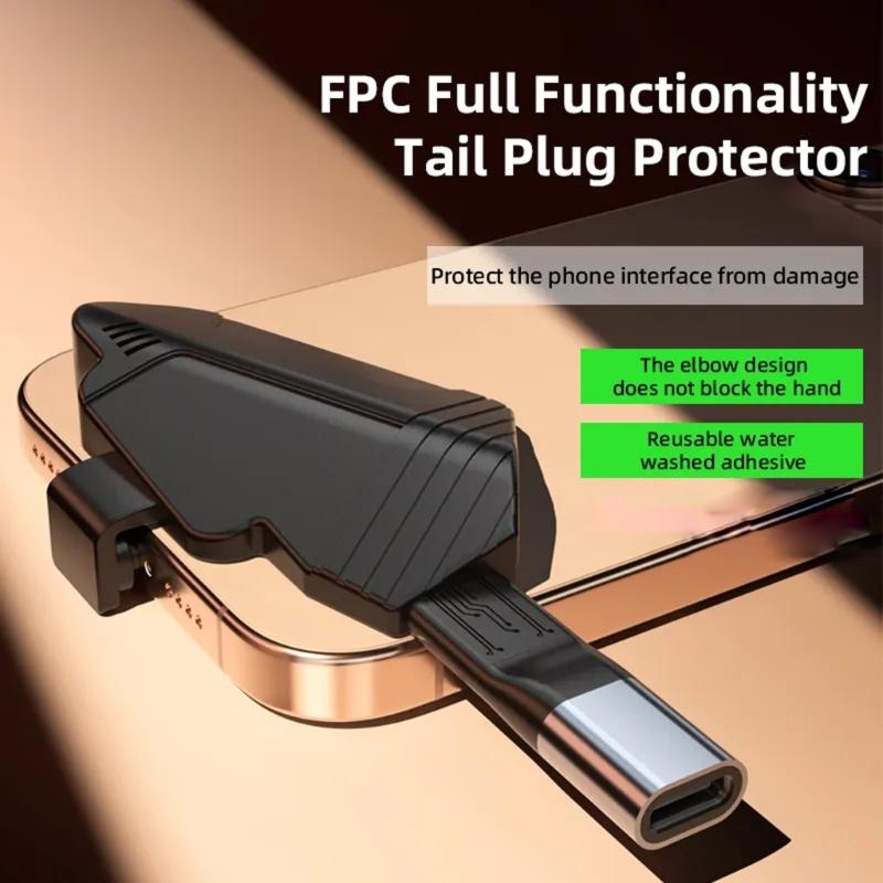 Гибкий USB C адаптер с изгибом 90 градусов для Type C телефонов, поддерживающий быструю зарядку PD60W и вывод изображения 4K60 Гц