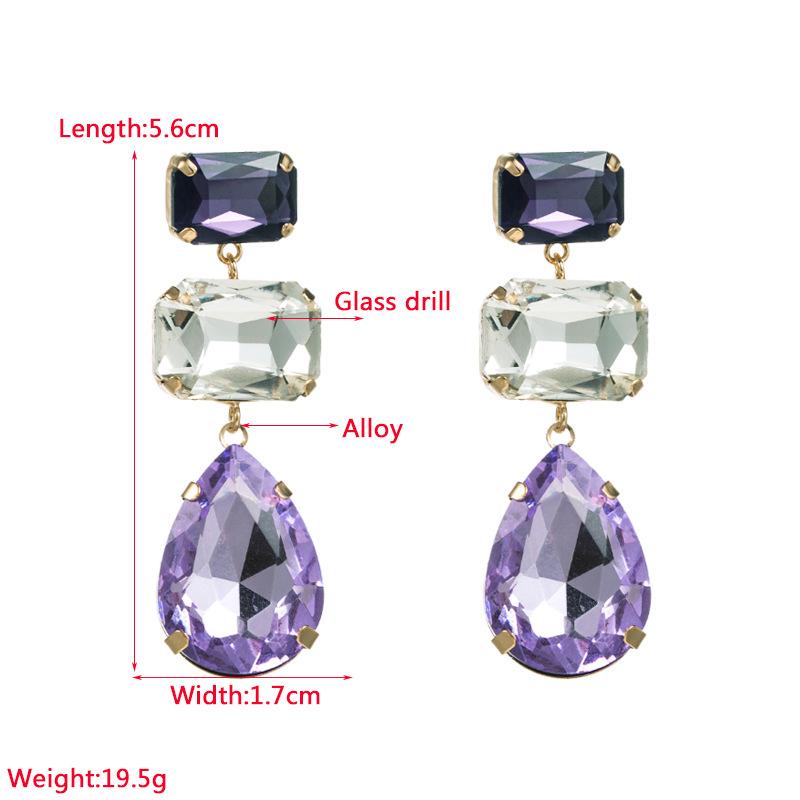 Women's Drop Earrings Alloy Crystal Long Small Temperament Earrings High Quality Versatile Earrings