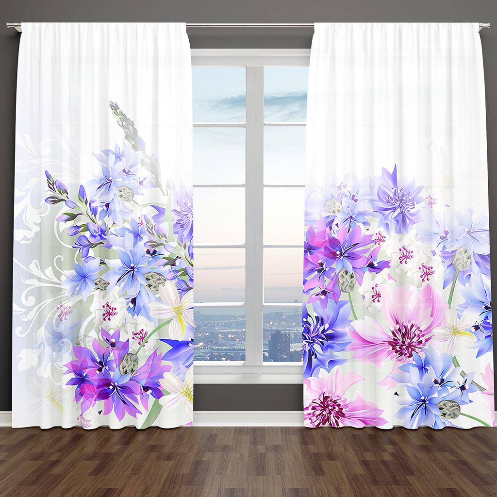 Весенний розовый зеленый цветок свадьба современная роза 3d 2 шт. бесплатная доставка тонкая занавеска для окна для гостиной спальни декор