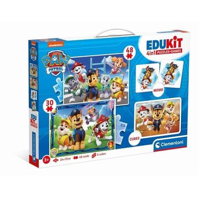 Clementoni - Edukit - Paw Patrol - 4-в-1 набор для дошкольных занятий - пазлы, кубики и памятки - сделано в Италии
