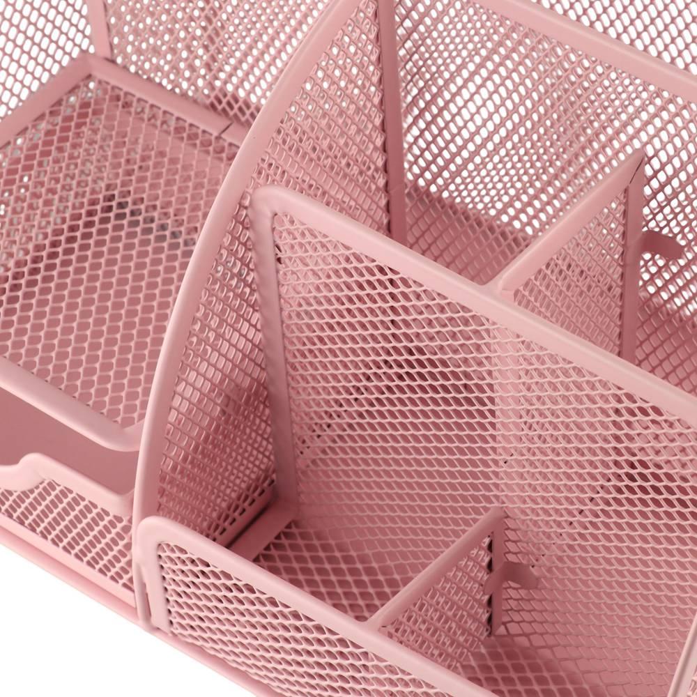 Metal Mesh Multi Grid Pen Holder Creative Sundries Storage Box  School Office
