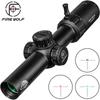 FIRE WOLF HD 1-6X24 IR Compact Hunting Scope Tactical Scope Glass Etched Crosshair Wide Field Optical Sight