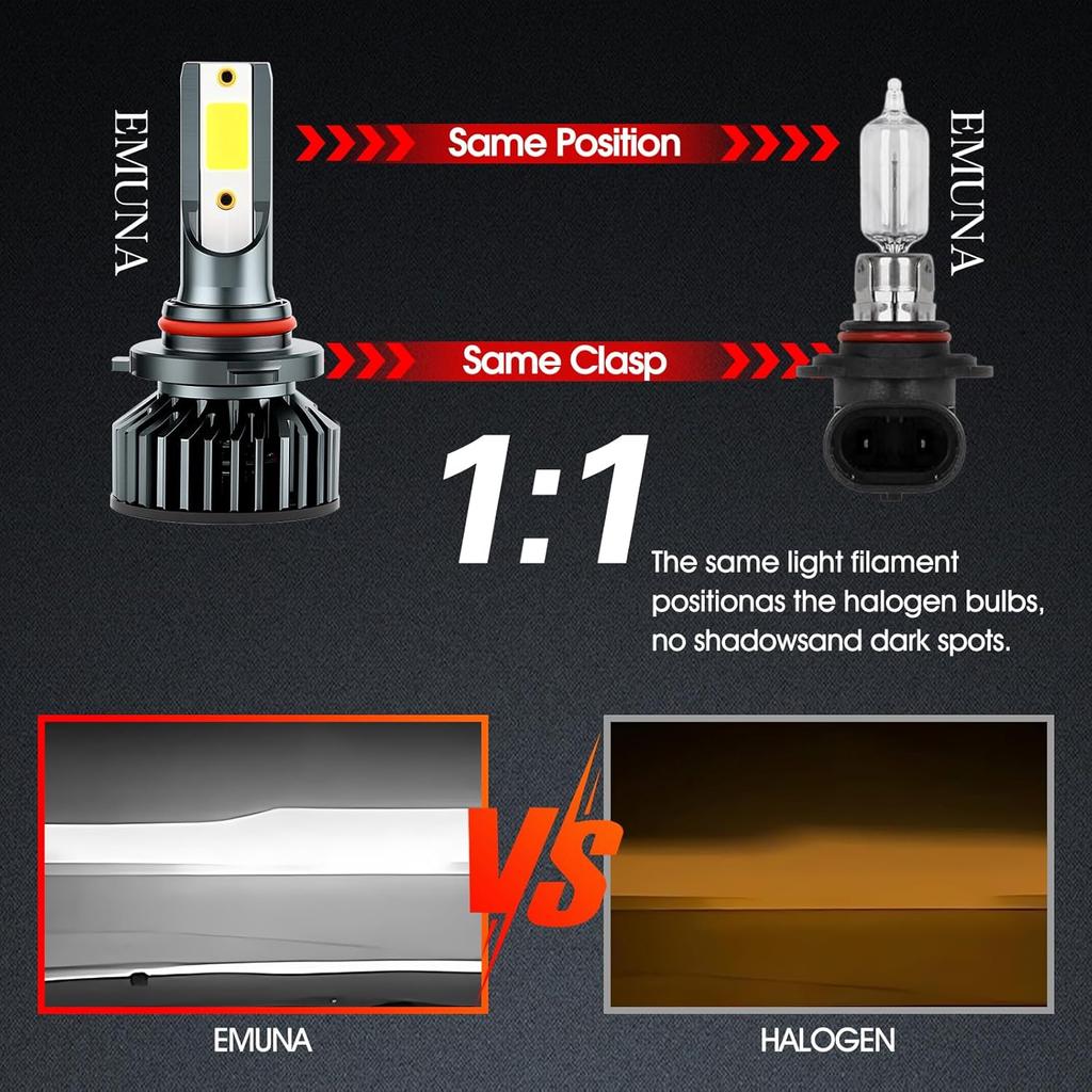 EMuna Подходит для Chevrolet Silverado 1500(2007-2015) Chevy Silverado 2500 HD 3500 HD(2007-) Комбо 9005 дальний свет H11 ближний свет светодиодная фара + 5202/H16