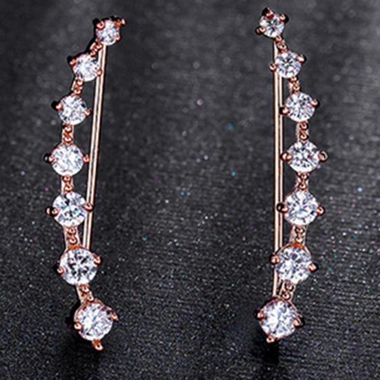 1 пара женских ушей-альпинистов со стразами, инкрустация ушей, элегантные шпильки