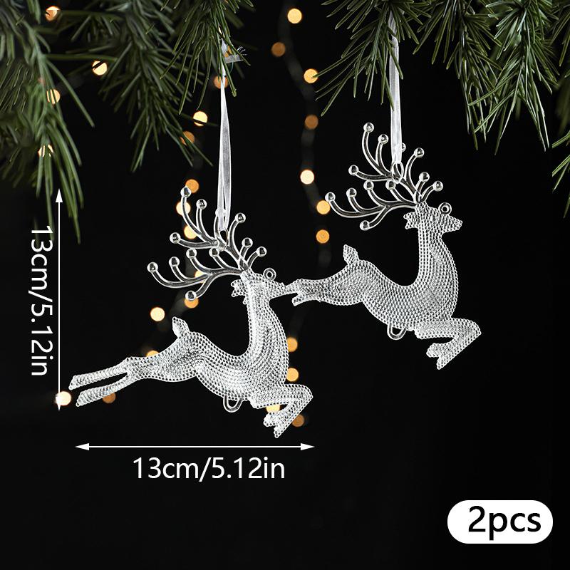 Рождественское креативное украшение Рождественская елка Подвеска для рождественской вечеринки Подвесные прозрачные акриловые аксессуары