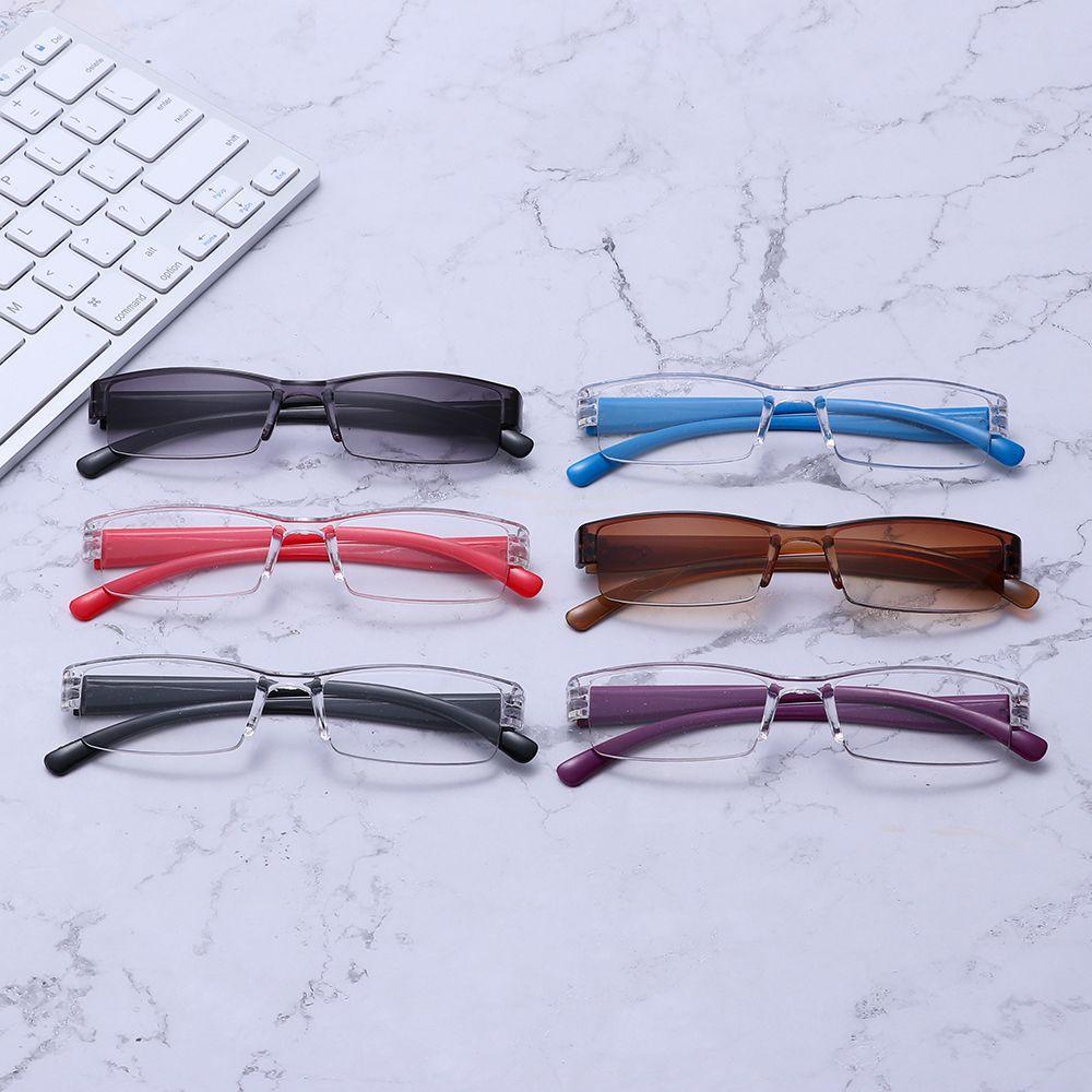 Korean Clear Lens Ultra-light Presbyopic Glasses Readers Eyewear Reading Glasses Half Frame