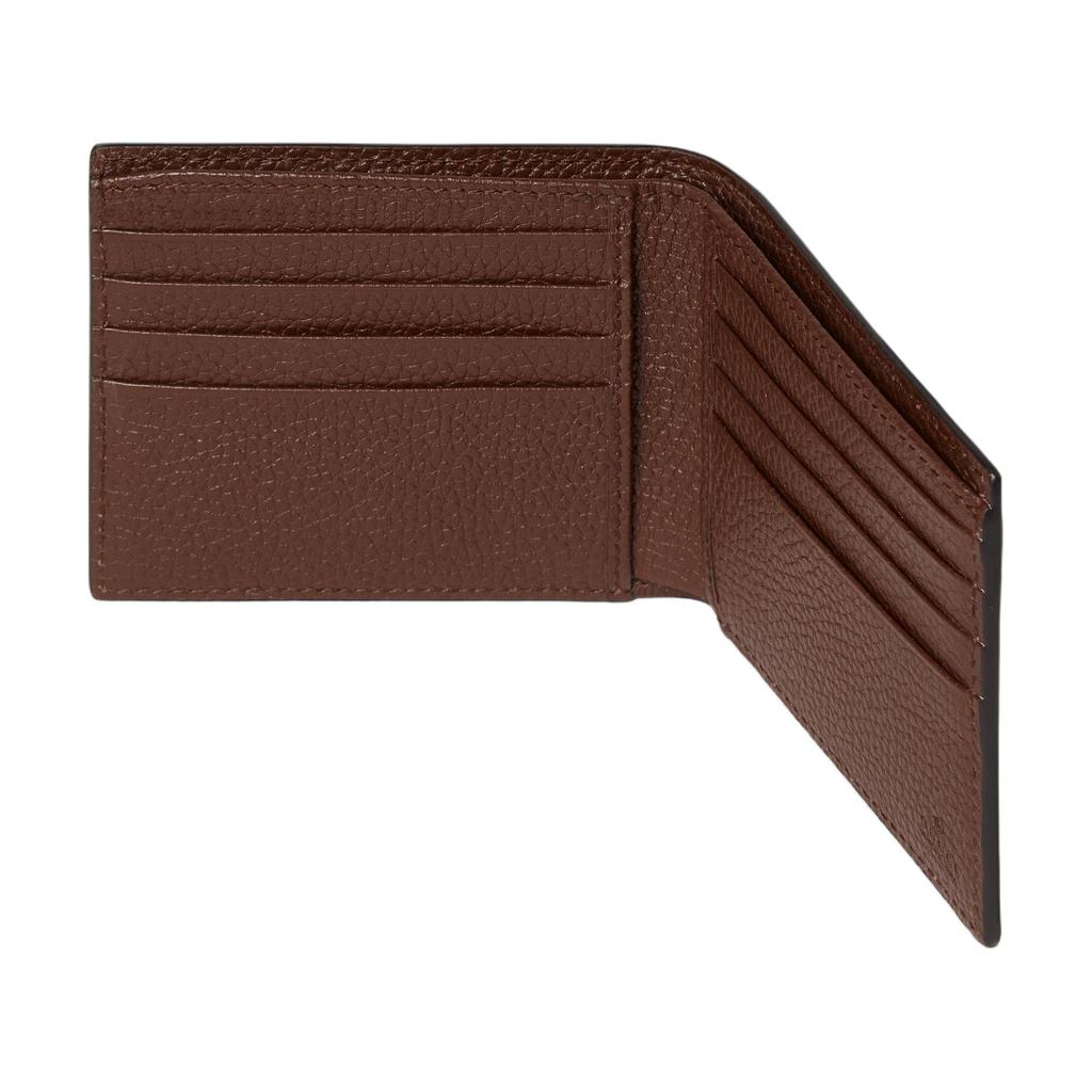 Gucci Кошелек мужской с клапаном и логотипом Double G из канваса, коричневый 802019-FADUN-8649