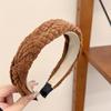 Korean version black white checkered retro sponge hair hoop fashionable hundred straps headband new hair accessories for women