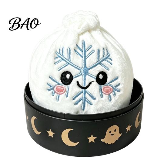 Dumpling Sensory Toy with Steamer Christmas Plush Stress Relief Toy, Santa Claus Snowman Reindeer Themed Fidget Toys Steamed Bun Squeeze Relaxation