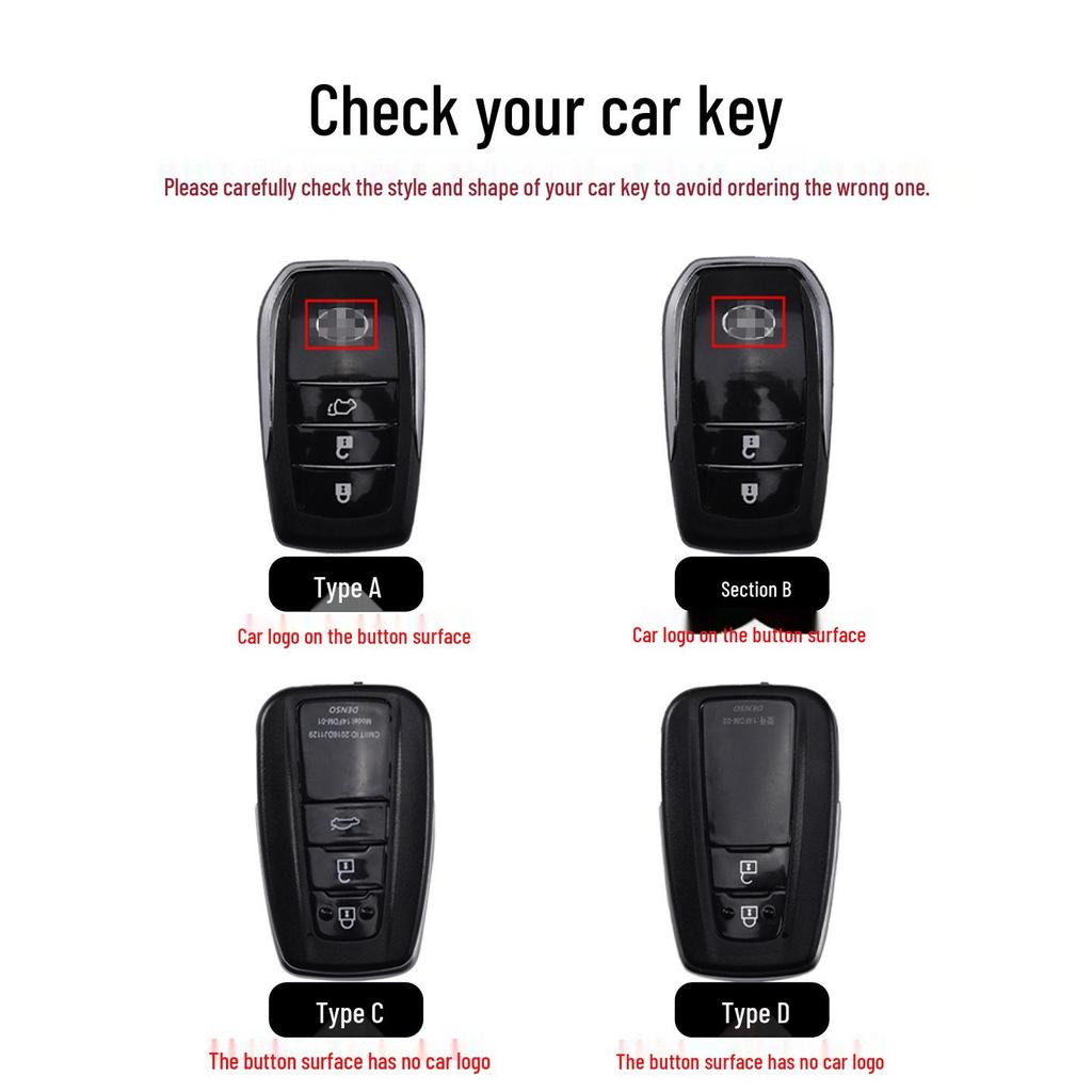Compatible Key Cover for Toyota: Corolla, RAV4, Camry, Levin, Rongfang, Highlander, Asia Dragon