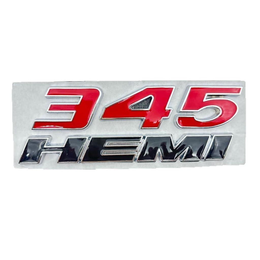 Dodge 345 HEMI Modified Emblem Decal for RAM 1500/2500 Pickup Truck - Metal Car Sticker