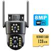 12MP 6K IP Three Screens Outdoor Wireless Security Camera Auto Tracking Smart 4K CCTV Cam WiFi Surveillance Cameras