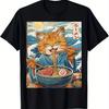 Soft Breathable RaUnisex Cat Graphic Tee Casual Crew Neck TShirt Perfect for All Seasons