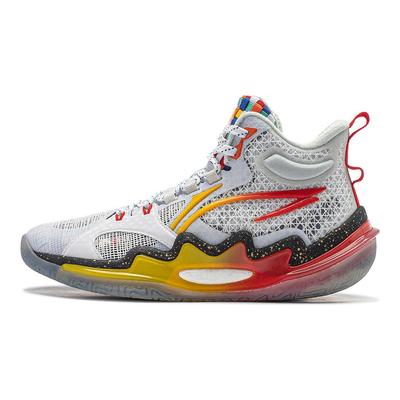 Детские баскетбольные кроссовки Li Ning Pioneer Premium 3 V3, удобные спортивные, дышащие, низкие, детские, белые, красные, YKBU036-1