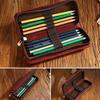 Multi-functional Pencil Bag Genuine Leather Pen Sleeve Pouch New Pen Case  Office School Supplies