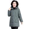 Winter Large Size Medium and Long Hat Collar Padded Jacket Women's Padded Clothing Large Size Women's Clothing