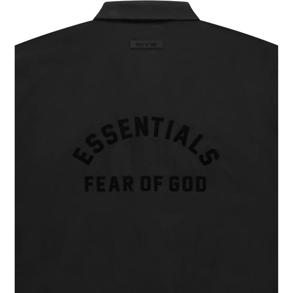 Fear of God Essentials Куртка тренера Черная Мужская Верхняя одежда 202SP232010F