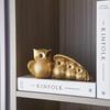 Golden Owl Family (Mother & Child) for Home Decor (Pack of 1, Golden)