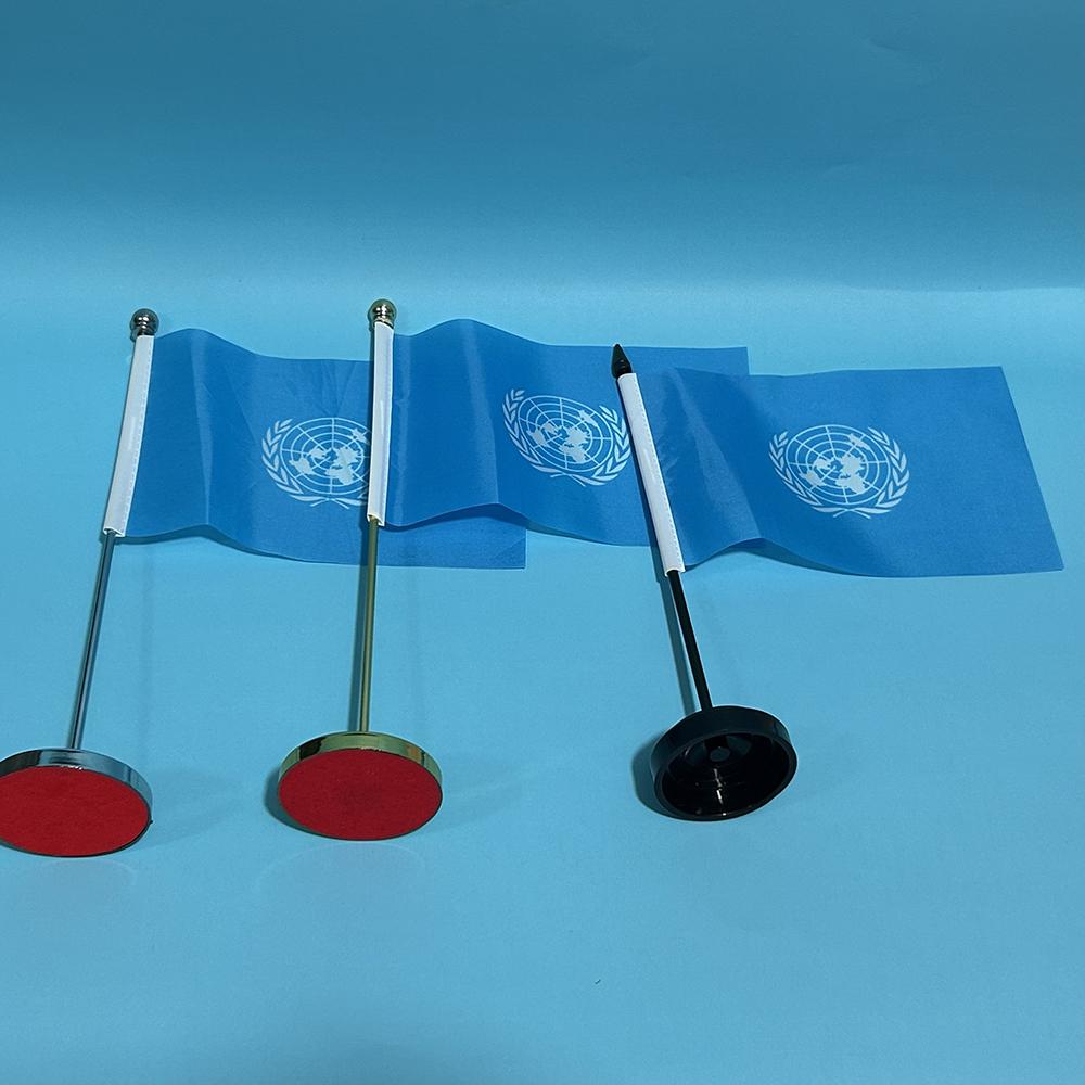 SKY FLAG Офисный Настольный Флаг Флаг Организации Объединенных Наций 14x21см Полиэстер UN Флаг Организации Объединенных Наций Настольные Украшения Флаги