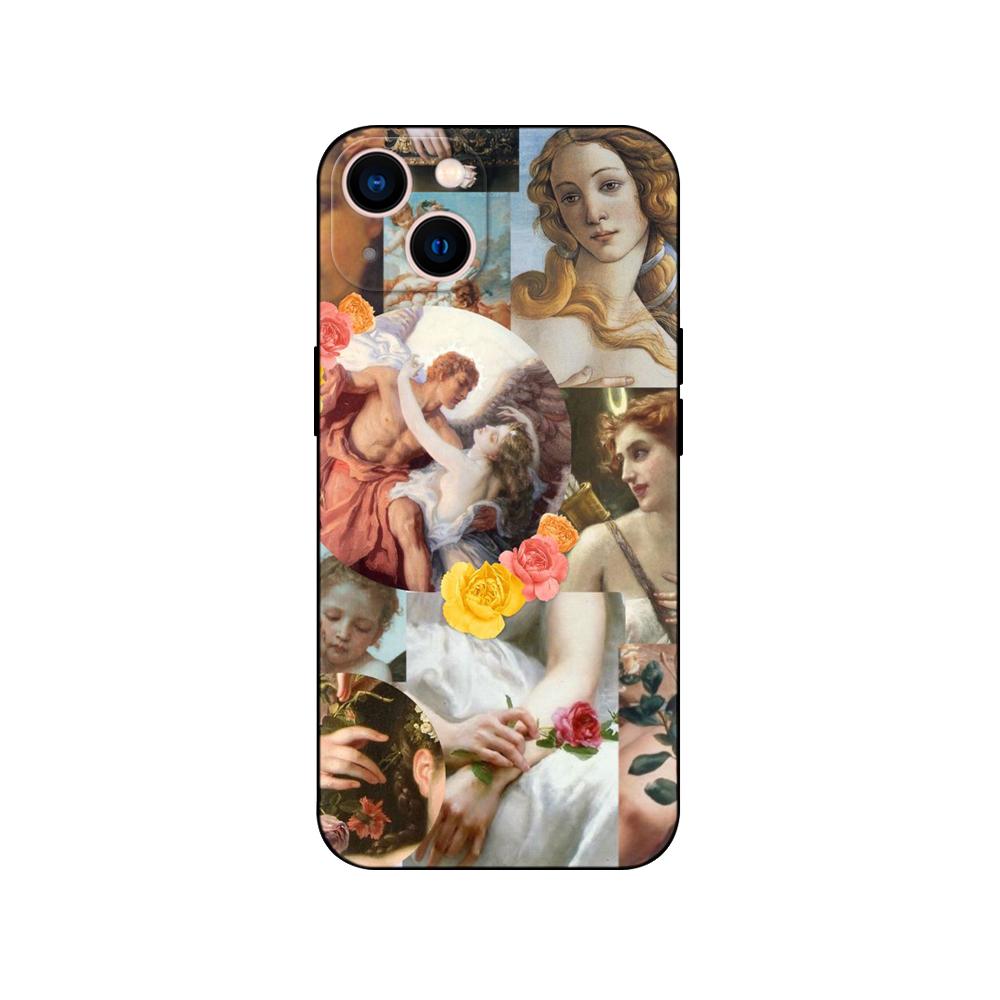 Черный чехол из ТПУ для Samsung Galaxy F23 M12 M22 M23 M32 4G M52 5G M30S M21 Художественная роспись Рождение Венеры