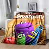 Ask Storybots Flannel Blanket Soft Warm All-Season Throw, Design for Camping, Car Travel, Hiking Sofa, Bed, Office Perfect Gift for Parties