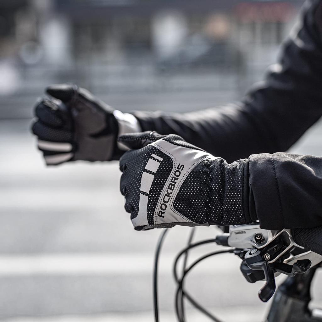 ROCKBROS Велосипедные перчатки для защиты от холода, велосипедные перчатки с щеткой, совместимые с холодом и теплом, с ударопрочностью для работы в горах, перчатки, перчатки, осень/зима