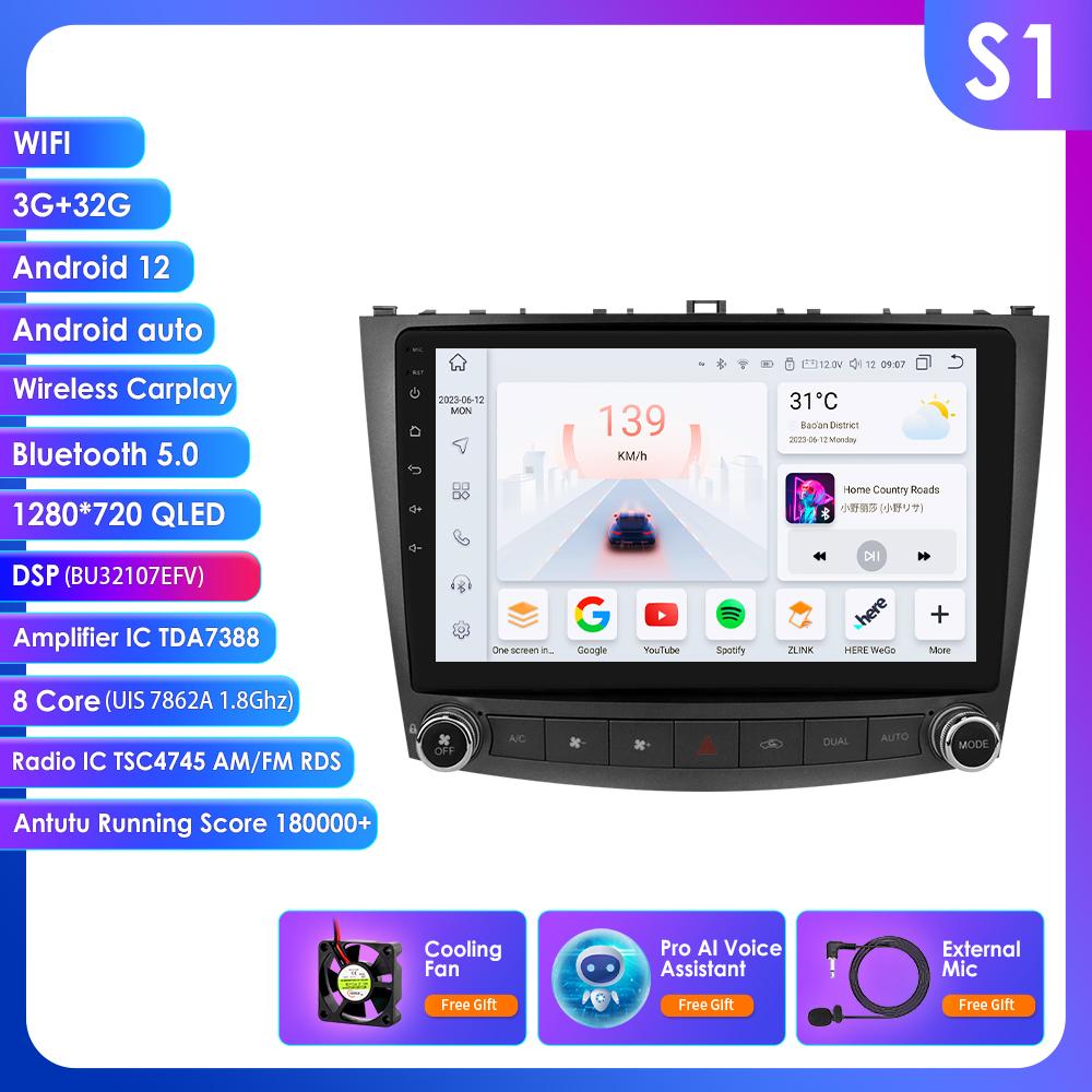 OSSURET For Lexus IS250 200 300 350 2006 2007 2008-2012 Android Car Radio 2din Multimedia Video Player GPS Navi Stereo 4G DSP Intelligent Carplay