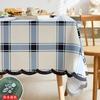 Серия в клетку Скатерть для обеденного стола Моющаяся Водонепроницаемая Подложка под обеденный стол Простая Скатерть особой формы Пылезащитная Чехол для журнального столика