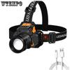 Multifunctional Mining Light T6 Zoom Headwear Flashlight USB Rechargeable Lighting Outdoor Night Fishing Headlamp Strong Light Induction Headlamp