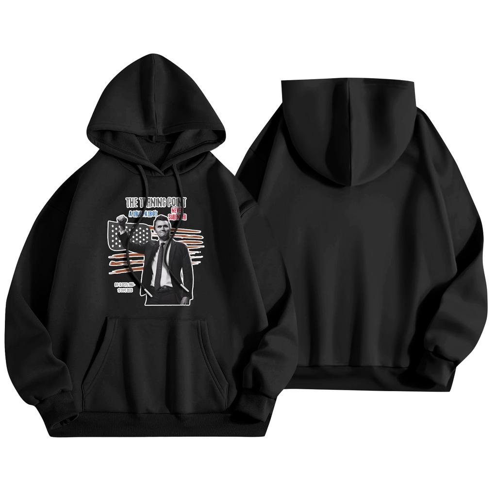 Unisex Fashion Lightweight Long Sleeve Pullover With Pockets Print Hoodie