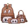 School Bag New Children's Cartoon School Bag Pencil Bag One Shoulder Four-piece Bag Elementary School Backpack