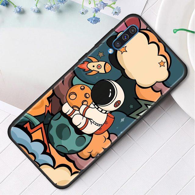 Чехол для телефона Samsung Galaxy A50 A70 A10 A20e A30 A40 A20s A10s A10e A80 A90 A60 A30s, милый чехол с изображением космонавта