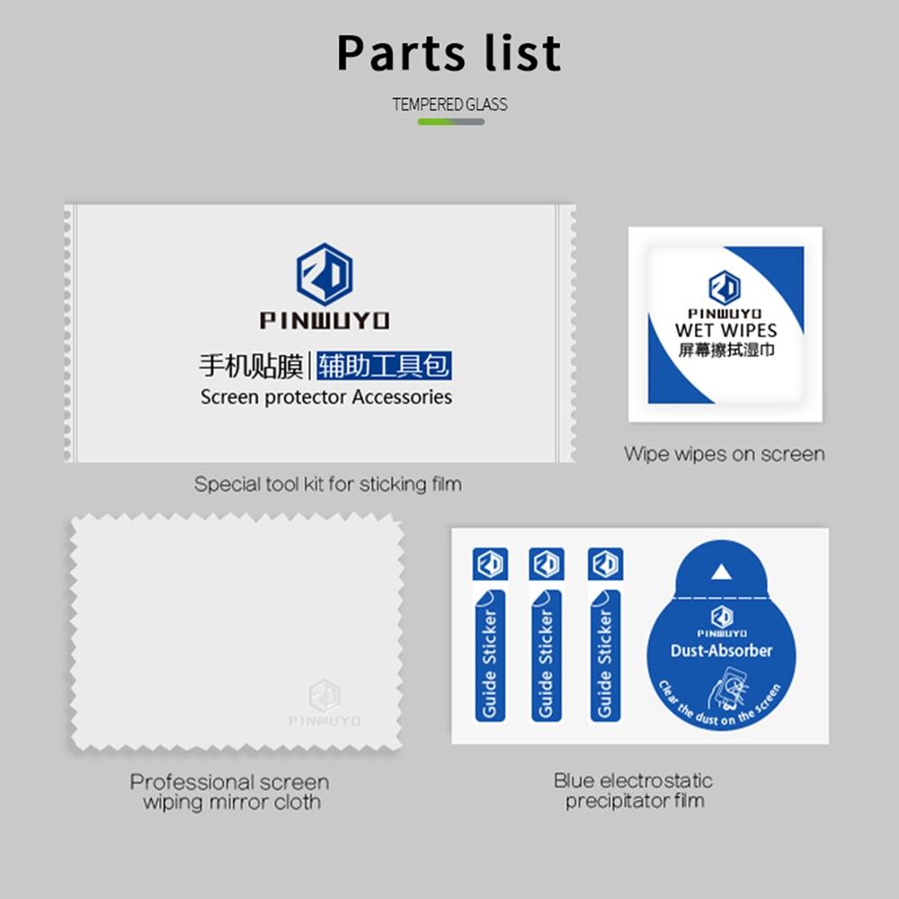 PINWUYO Tempered Glass Screen Film Fingerprint-Free Explosion-Proof Full Glue Full Screen Coverage for Sony Xperia Pro-I