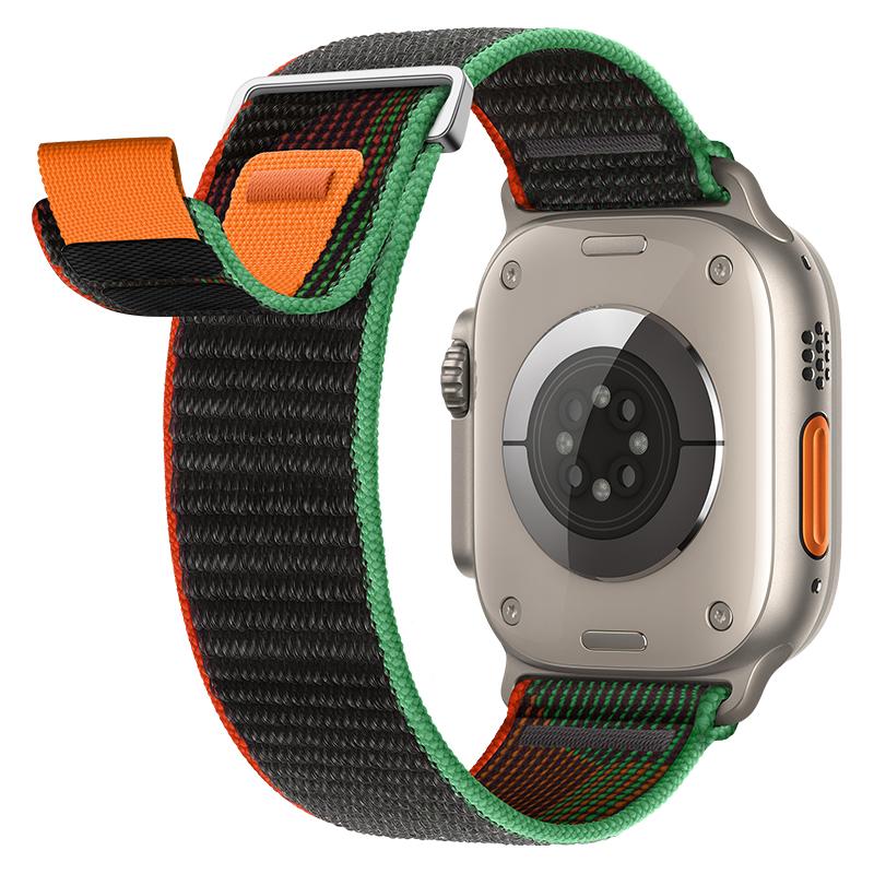 Adjustable Nylon Elastic Smart Watch Bands for Apple Series 10 42mm to Fit 38mm 40mm 41mm 44mm 45mm 46mm 49mm