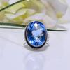 Кольцо с драгоценным камнем танзанит из стерлингового серебра 925 пробы V8486, ярко-синее кольцо, овальное кольцо, подарок на День святого Валентина, подарок для нее, подарок на день рождения, ювелирные изделия ручной работы, Sil