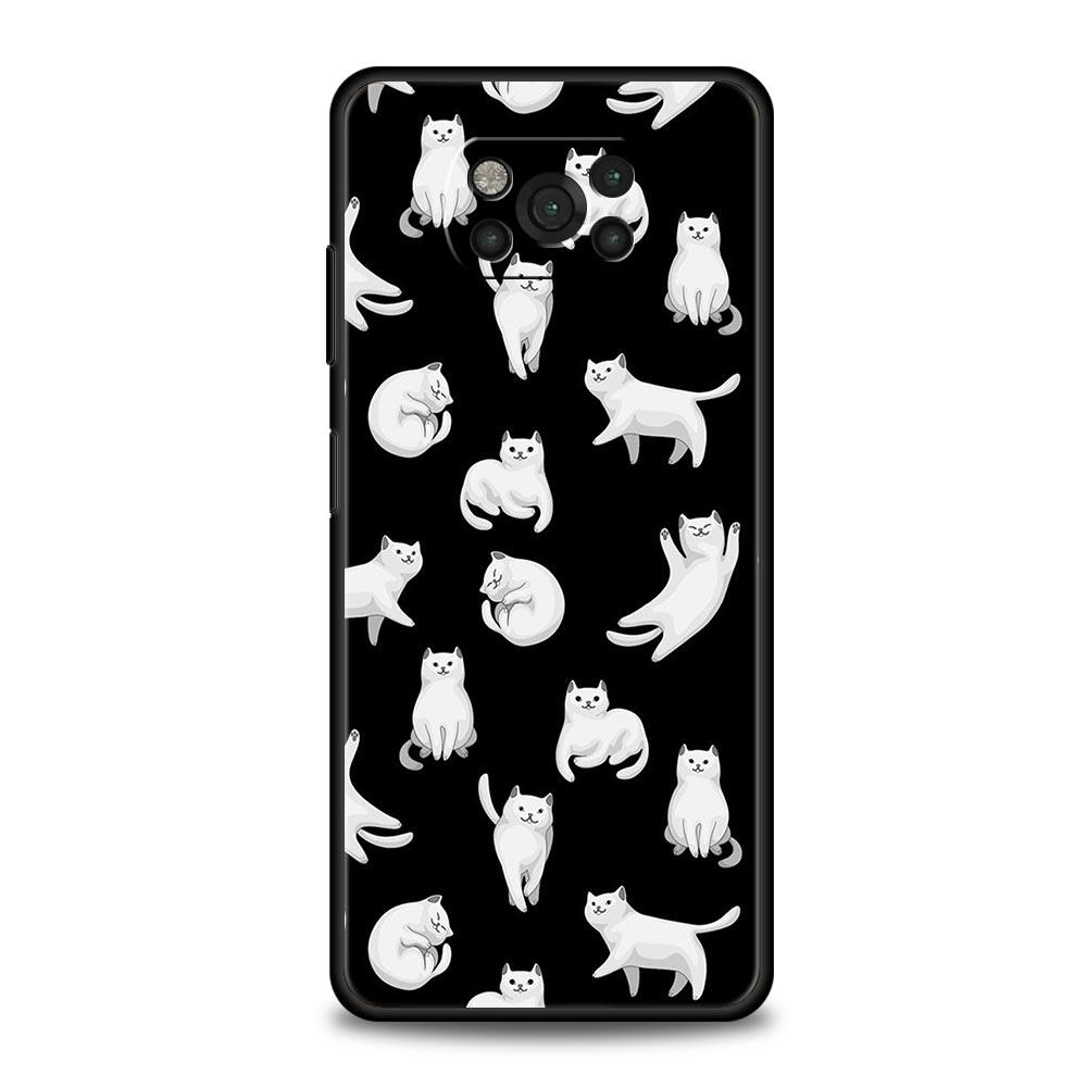 Модный чехол для телефона с милыми котами для Xiaomi Poco X3 NFC M3 F3 F4 M4 X4 Mi Note 12T 12 Pro 10 11 Lite 10T 5G 11T 9T 11i мягкий чехол