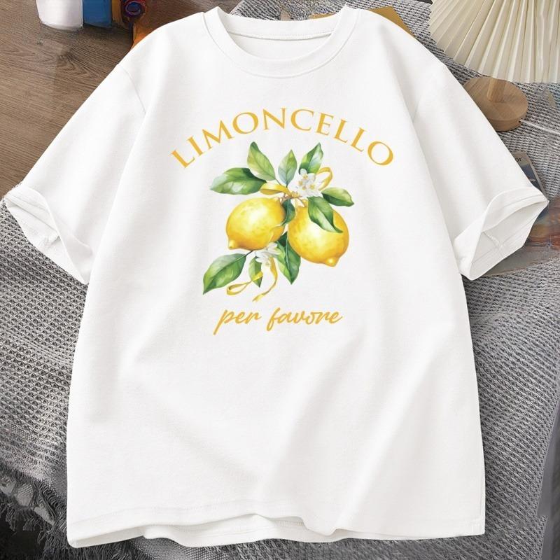 Летняя футболка Limon Унисекс Женская Футболка с принтом Limonchllo Повседневная Хлопковая Футболка с коротким рукавом Харадзюку Графические Футболки Одежда