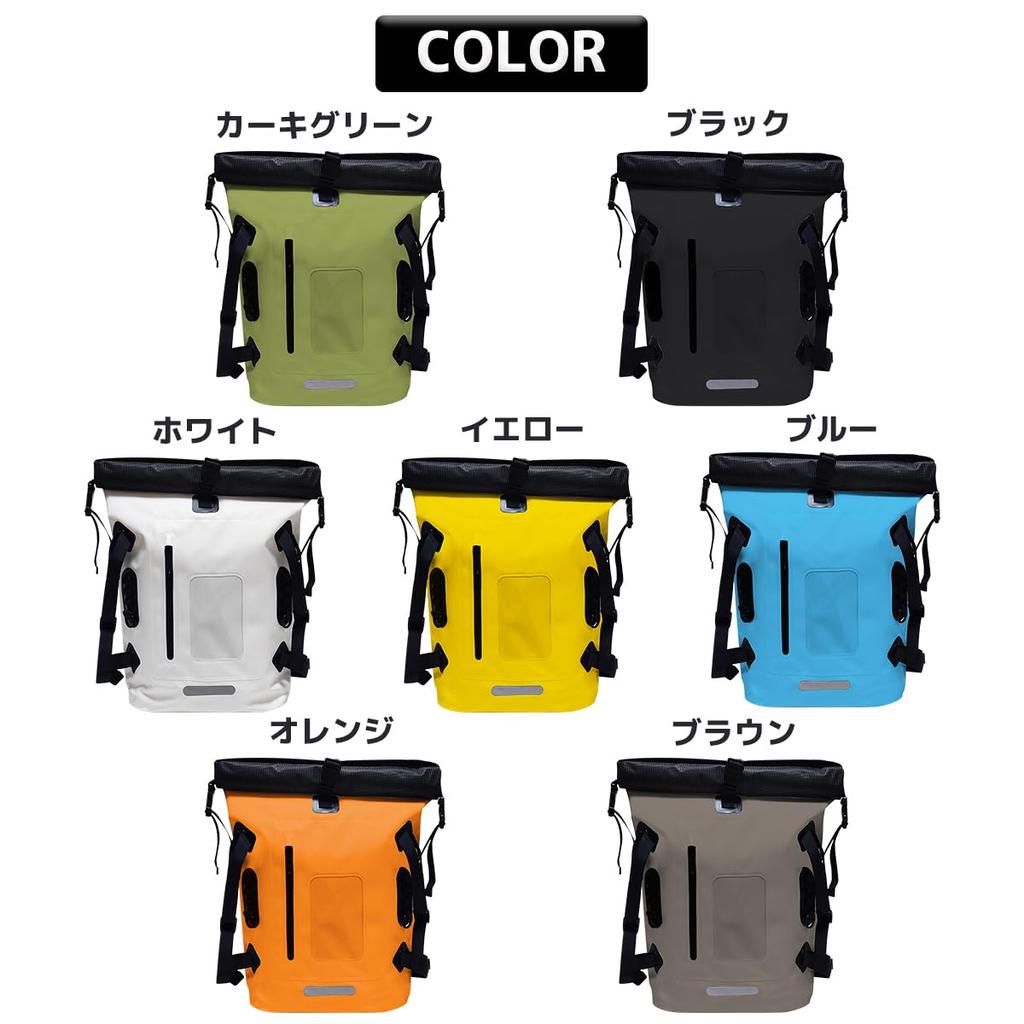 Orurudo Fishing Tackle Waterproof Backpack Dry Bag, Black, qa100115b01n0