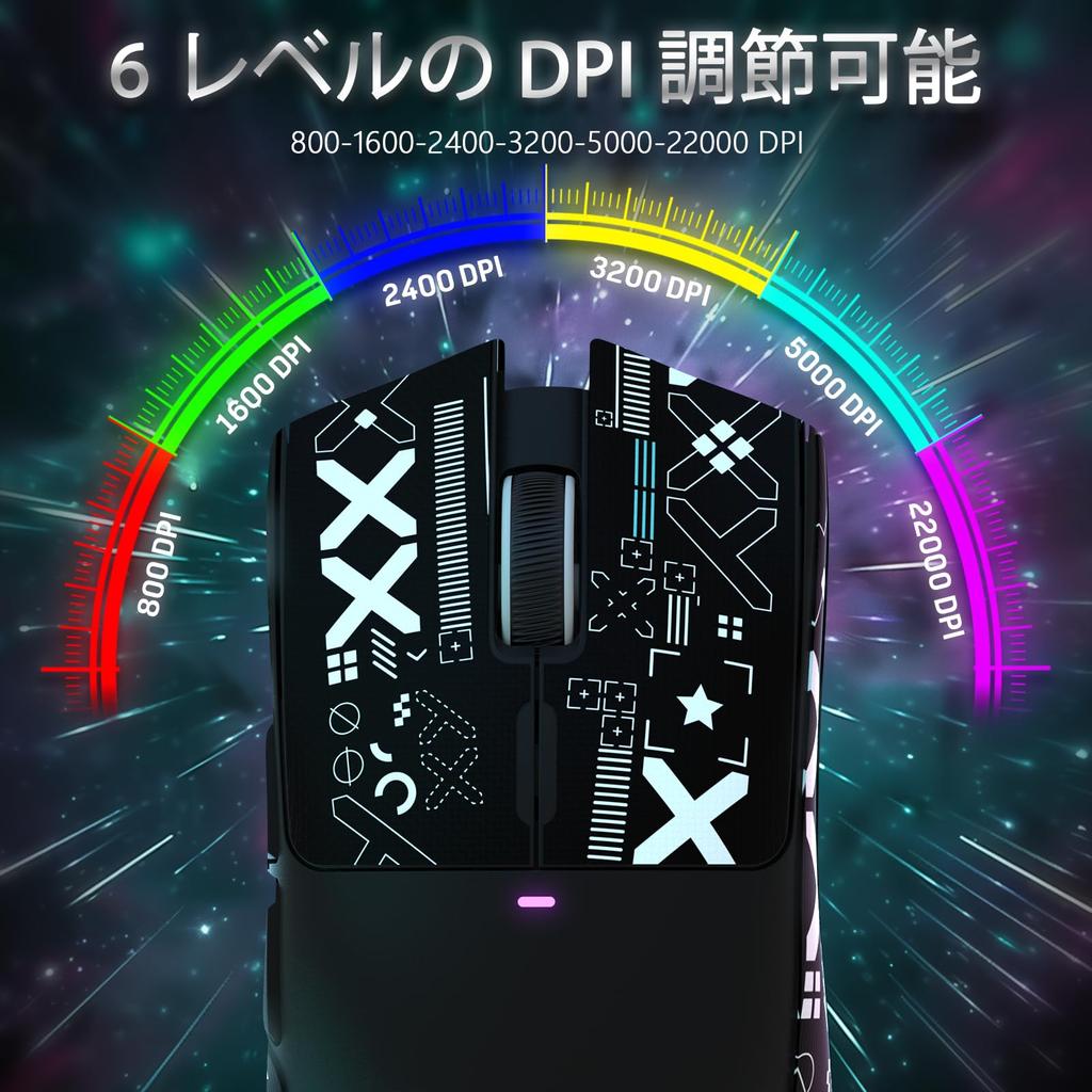 Сверхлегкая игровая мышь MAMBASNAKE x ATTACK SHARK X11, 60 г, RGB, магнитная зарядная док-станция, 3 режима подключения: 2,4 ГГцBluetoothType-C, Двойной