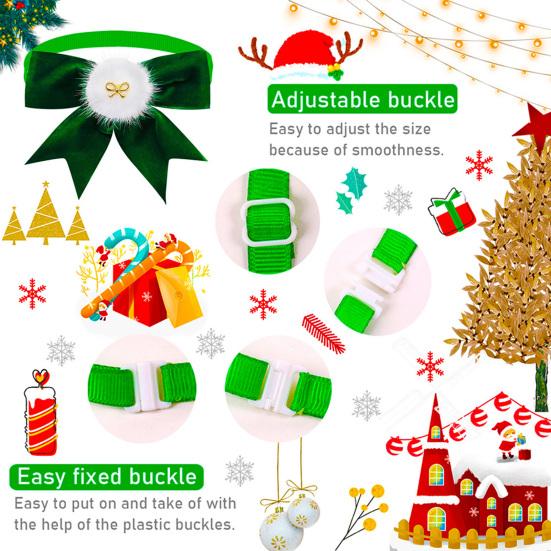 Ошейник для домашних животных с бантом, регулируемый, не выцветающий, приятный для кожи, яркий цвет, износостойкое платье